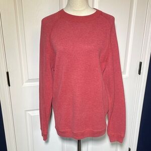 Daniel Cremieux Red Crewneck Long Sleeve Blue Elbow Pads Sweater Sweatshirt M